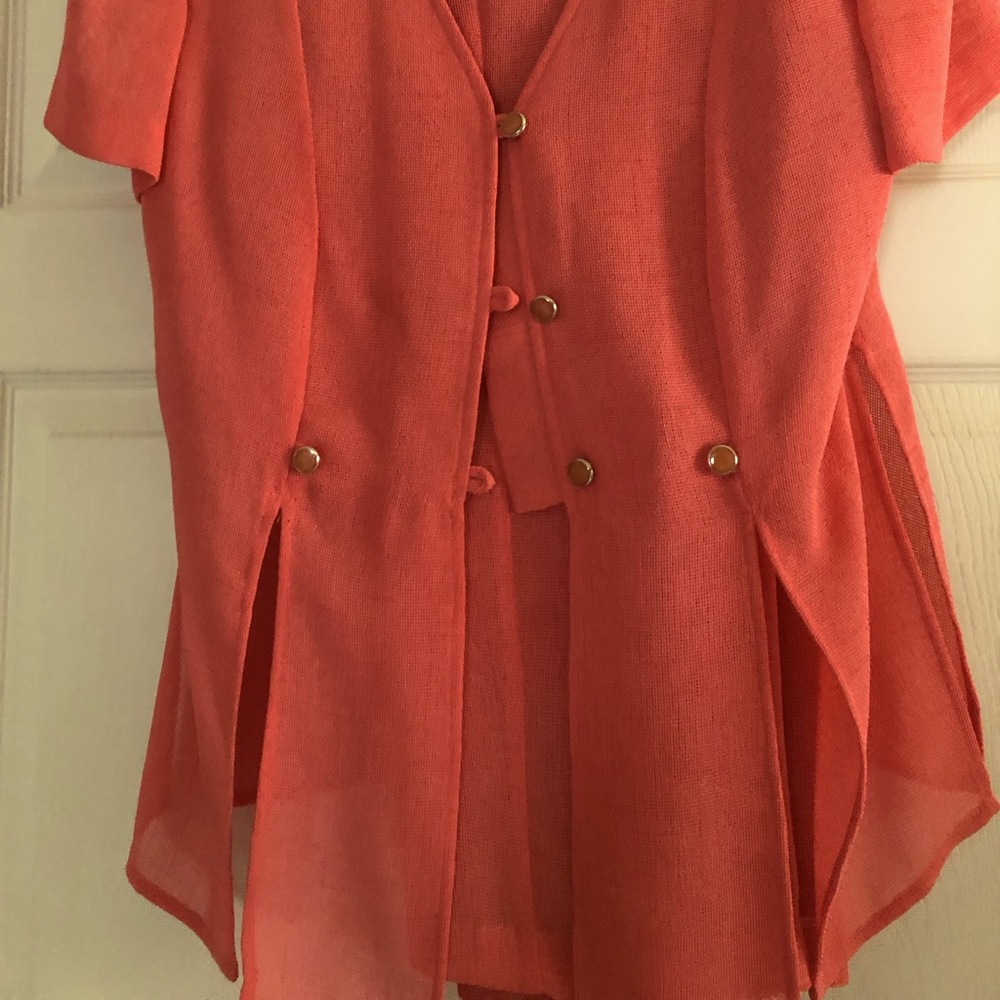 Tangerine two piece pant/jacket. Sze 6